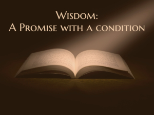 Wisdom - A Promise With a Condition